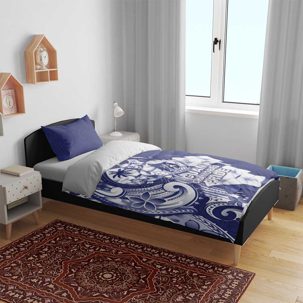 Guam Chief Quipuha Bedding Set Polynesian Pattern With Guasali Flowers