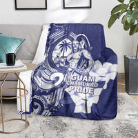 Guam Chief Quipuha Blanket Polynesian Pattern With Guasali Flowers