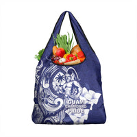 Guam Chief Quipuha Grocery Bag Polynesian Pattern With Guasali Flowers