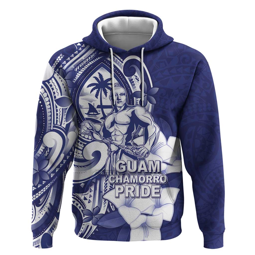 Guam Chief Quipuha Hoodie Polynesian Pattern With Guasali Flowers
