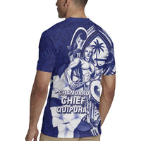 Guam Chief Quipuha Rugby Jersey Polynesian Pattern With Guasali Flowers