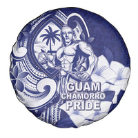 Guam Chief Quipuha Spare Tire Cover Polynesian Pattern With Guasali Flowers