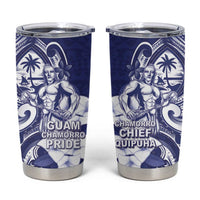Guam Chief Quipuha Tumbler Cup Polynesian Pattern With Guasali Flowers