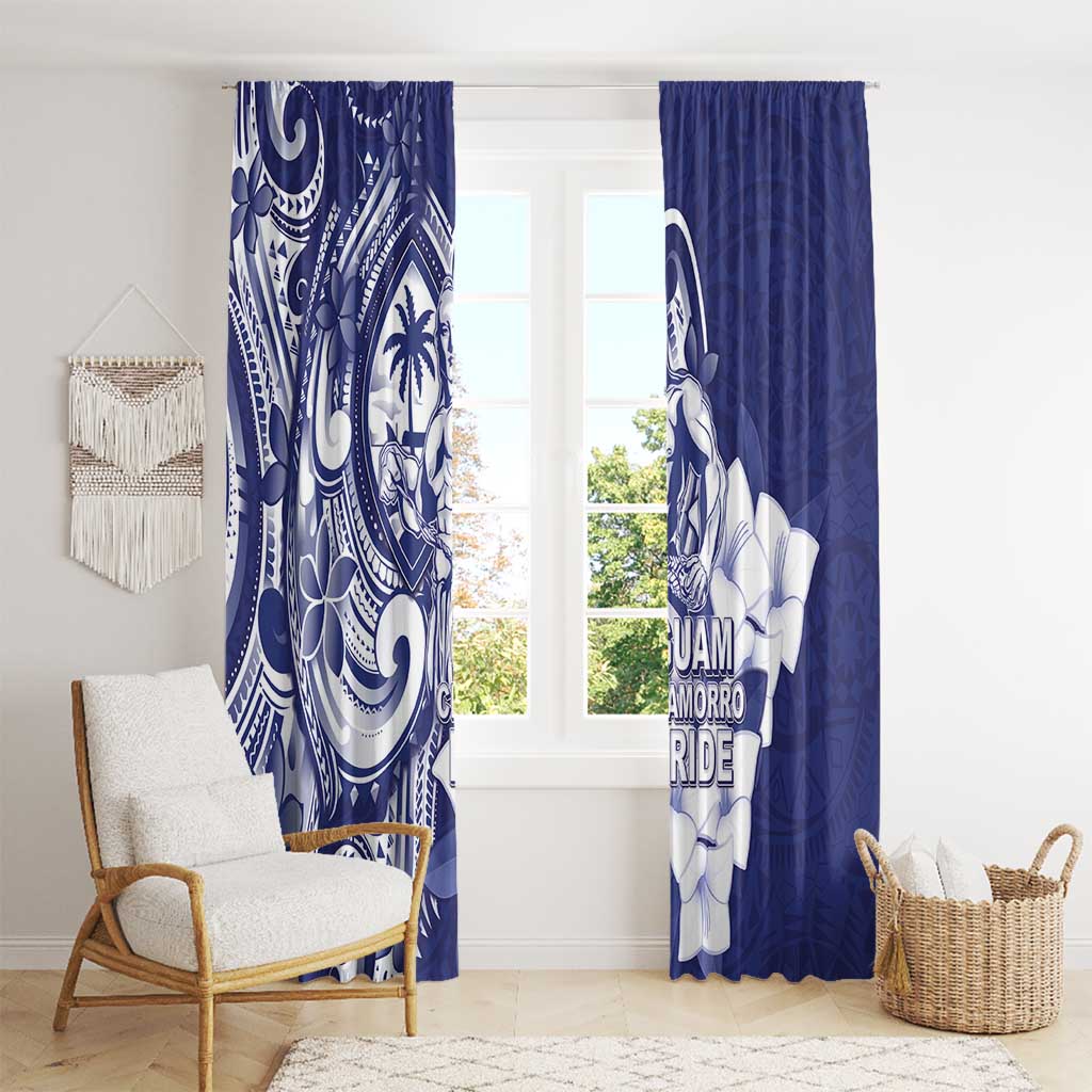Guam Chief Quipuha Window Curtain Polynesian Pattern With Guasali Flowers