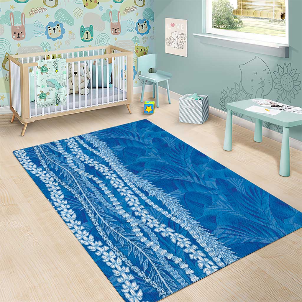 Hawaii Prince Kuhio Area Rug Blue Hawaiian Lau Maia With Leis