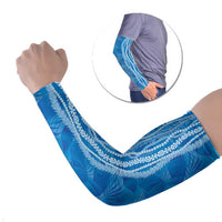 Hawaii Prince Kuhio Arm Sleeves Blue Hawaiian Lau Maia With Leis