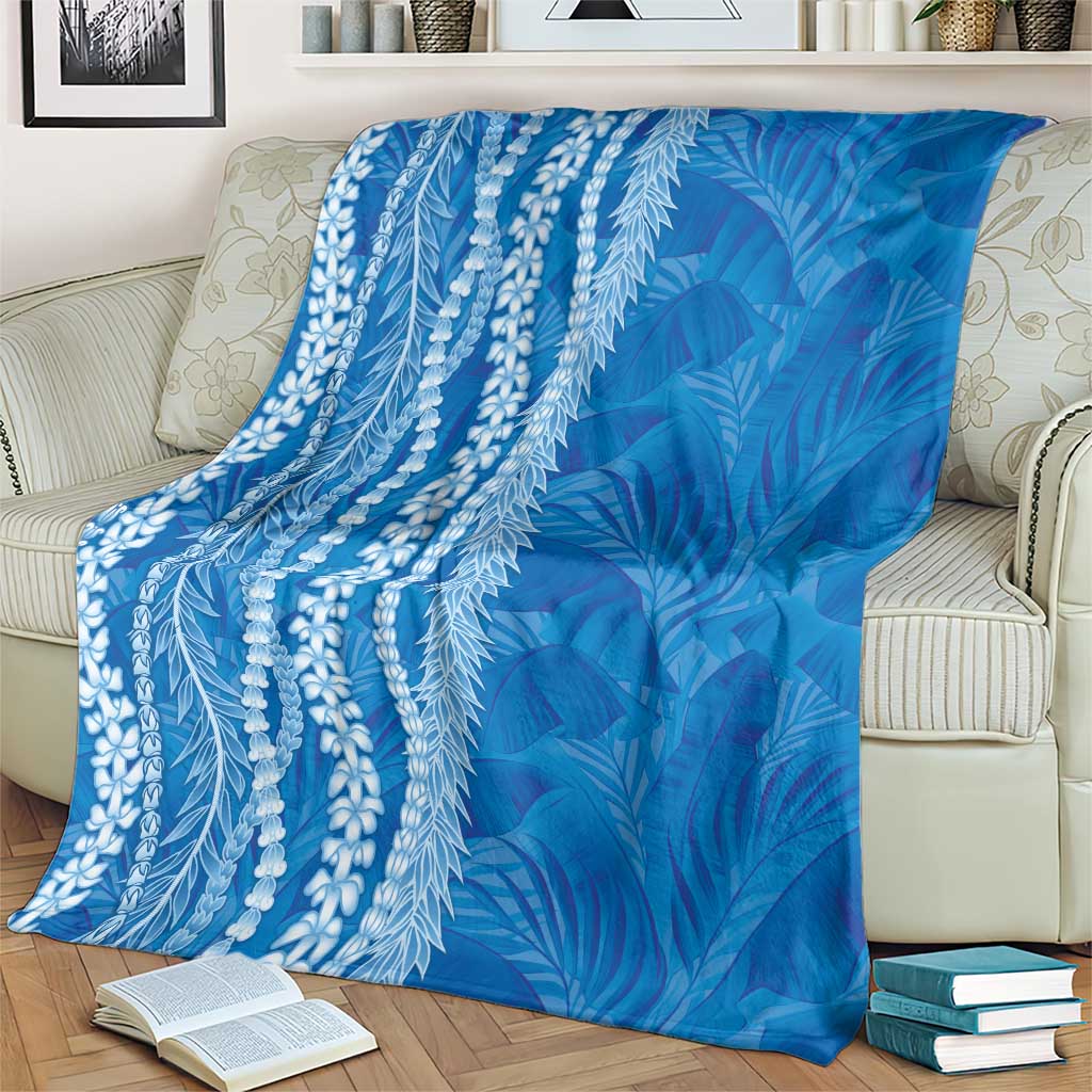 Hawaii Prince Kuhio Blanket Blue Hawaiian Lau Maia With Leis