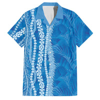 Hawaii Prince Kuhio Family Matching Long Sleeve Bodycon Dress and Hawaiian Shirt Blue Hawaiian Lau Maia With Leis LT05 Dad's Shirt - Short Sleeve Blue - Polynesian Pride