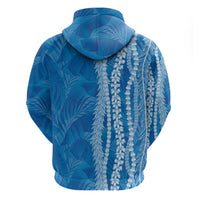 Hawaii Prince Kuhio Hoodie Blue Hawaiian Lau Maia With Leis