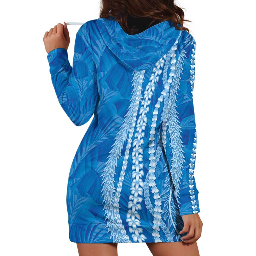 Hawaii Prince Kuhio Hoodie Dress Blue Hawaiian Lau Maia With Leis