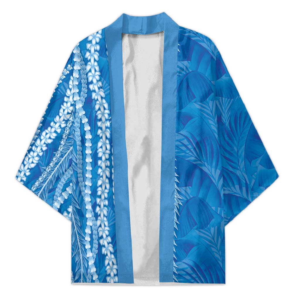 Hawaii Prince Kuhio Kimono Blue Hawaiian Lau Maia With Leis