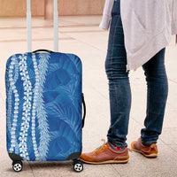 Hawaii Prince Kuhio Luggage Cover Blue Hawaiian Lau Maia With Leis