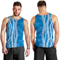 Hawaii Prince Kuhio Men Tank Top Blue Hawaiian Lau Maia With Leis