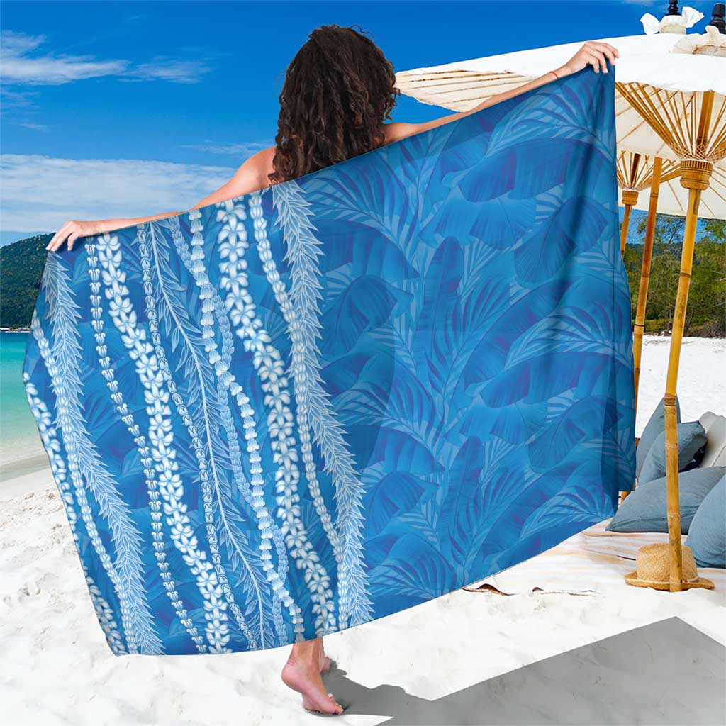 Hawaii Prince Kuhio Sarong Blue Hawaiian Lau Maia With Leis
