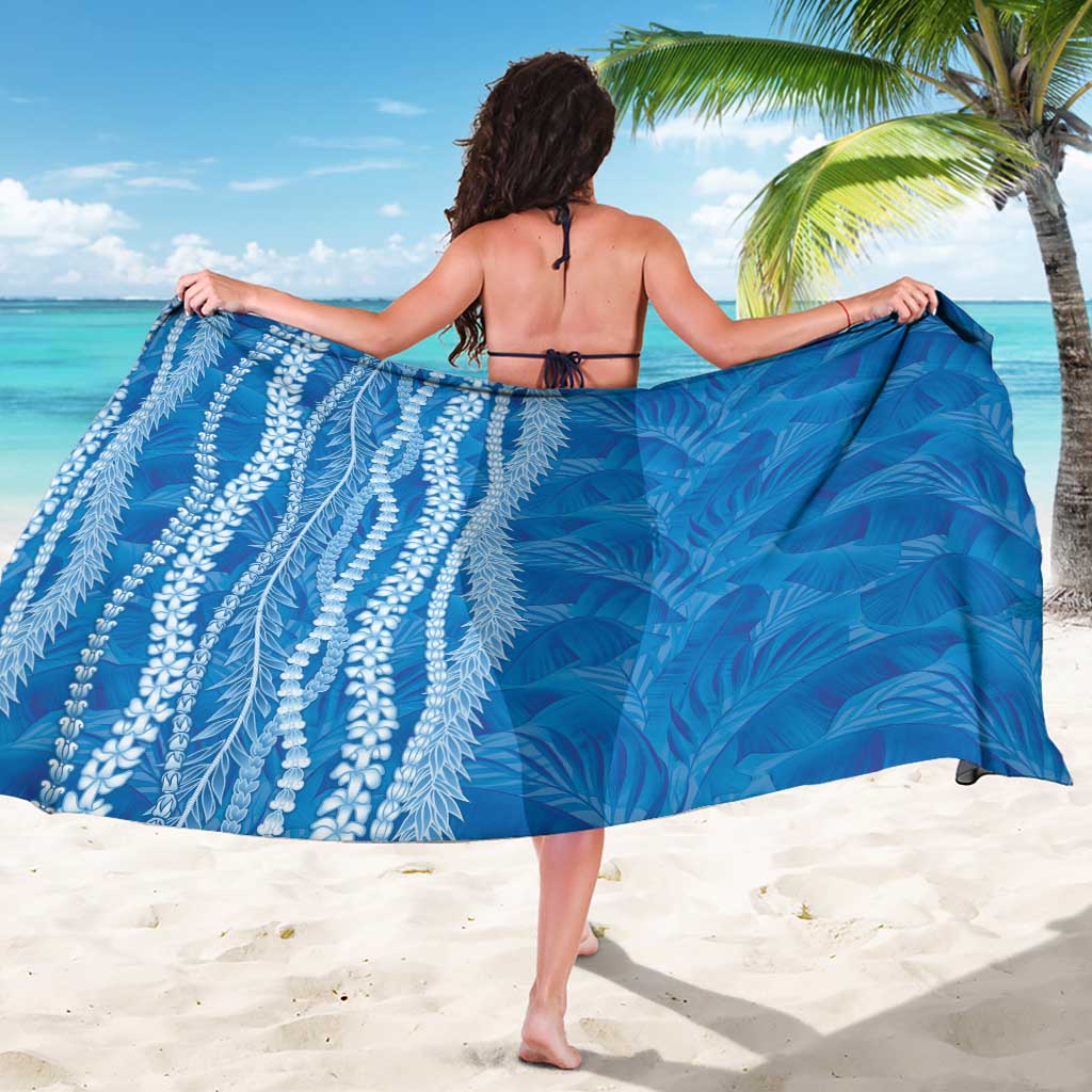 Hawaii Prince Kuhio Sarong Blue Hawaiian Lau Maia With Leis
