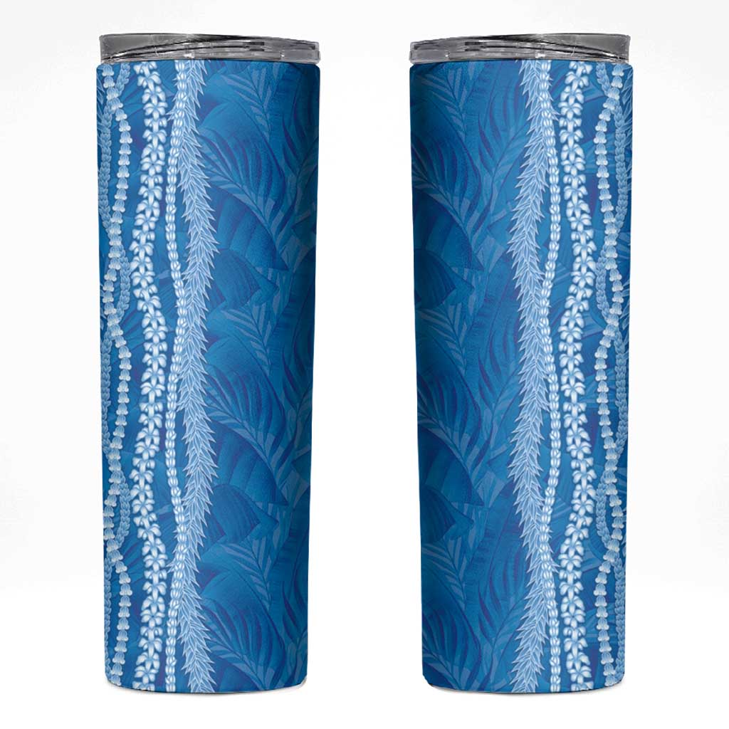 Hawaii Prince Kuhio Skinny Tumbler Blue Hawaiian Lau Maia With Leis