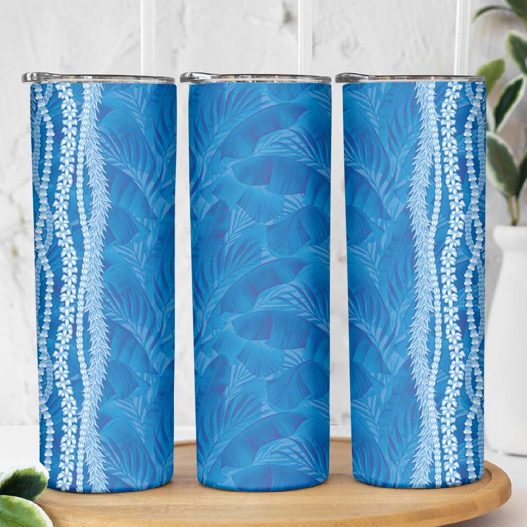 Hawaii Prince Kuhio Skinny Tumbler Blue Hawaiian Lau Maia With Leis