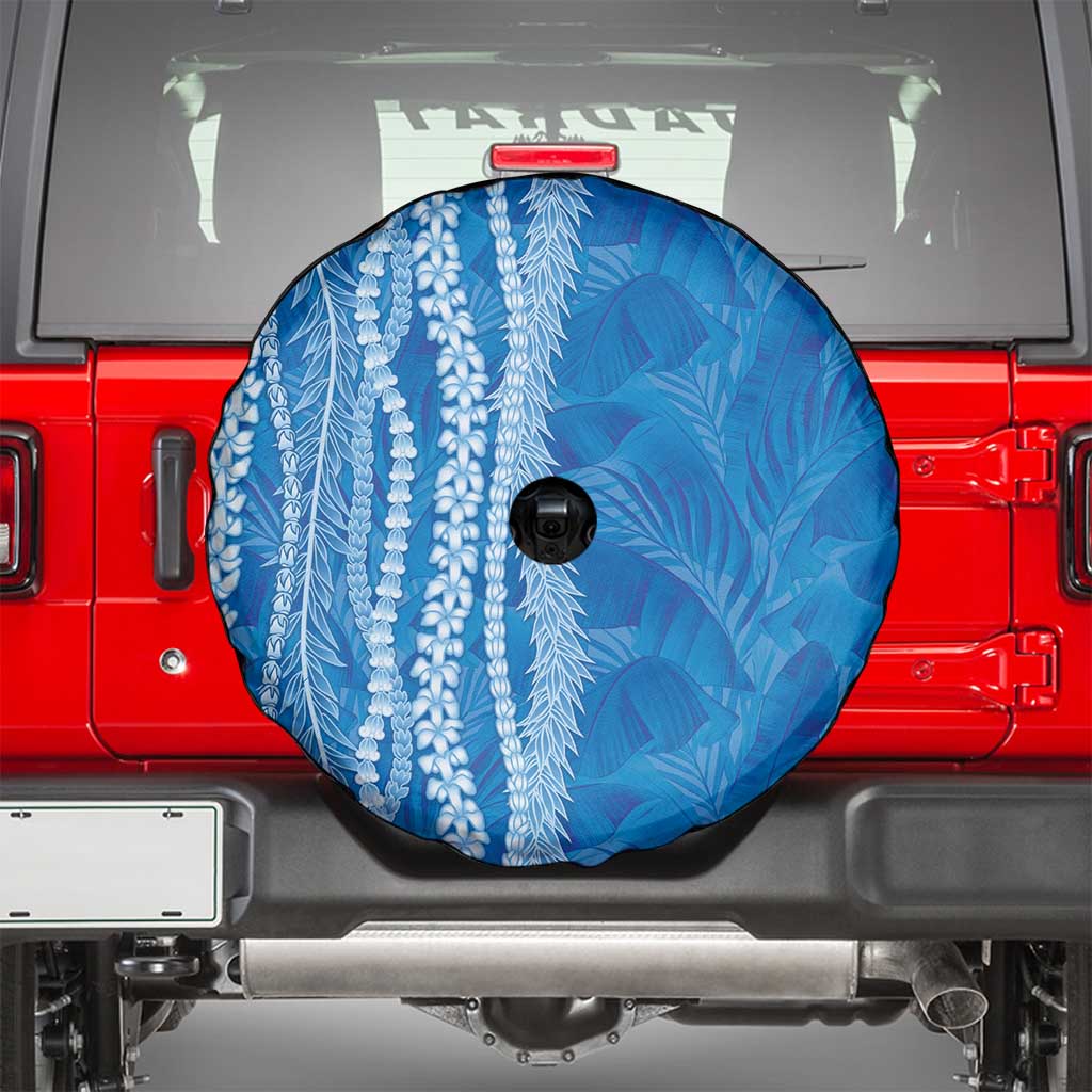 Hawaii Prince Kuhio Spare Tire Cover Blue Hawaiian Lau Maia With Leis