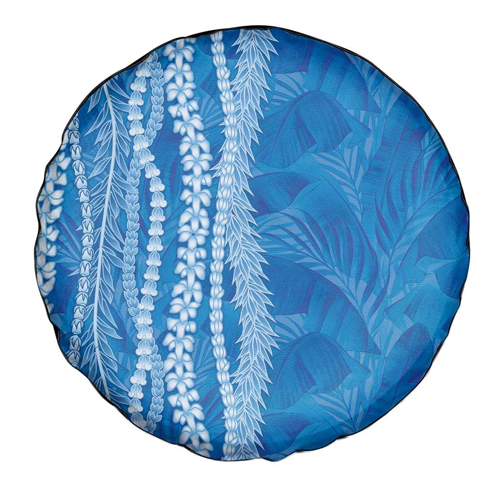 Hawaii Prince Kuhio Spare Tire Cover Blue Hawaiian Lau Maia With Leis
