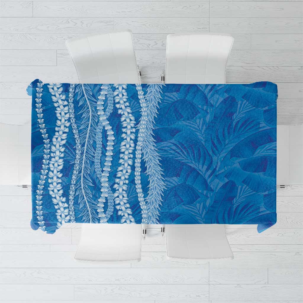 Hawaii Prince Kuhio Tablecloth Blue Hawaiian Lau Maia With Leis