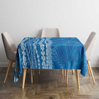 Hawaii Prince Kuhio Tablecloth Blue Hawaiian Lau Maia With Leis