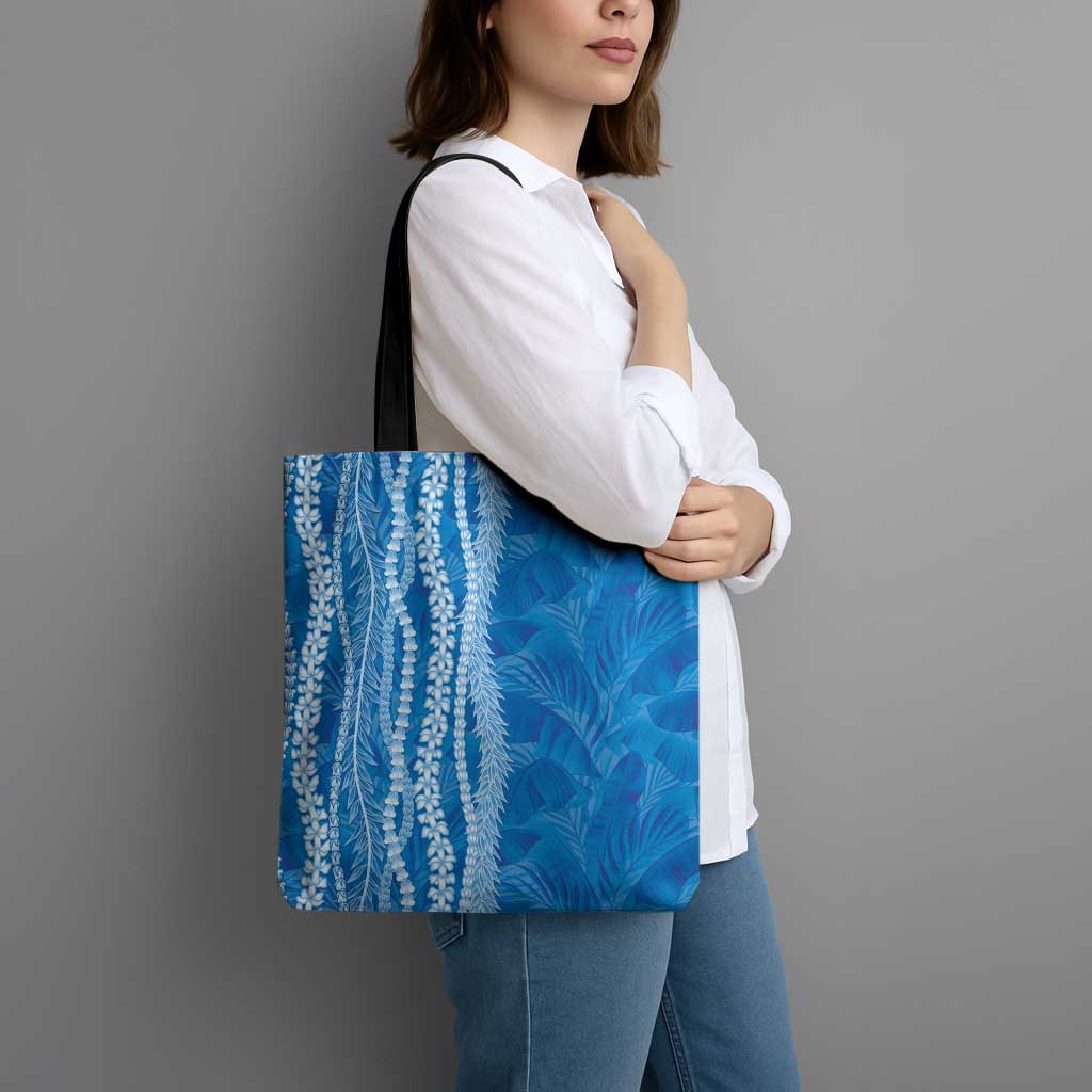Hawaii Prince Kuhio Tote Bag Blue Hawaiian Lau Maia With Leis