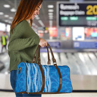 Hawaii Prince Kuhio Travel Bag Blue Hawaiian Lau Maia With Leis