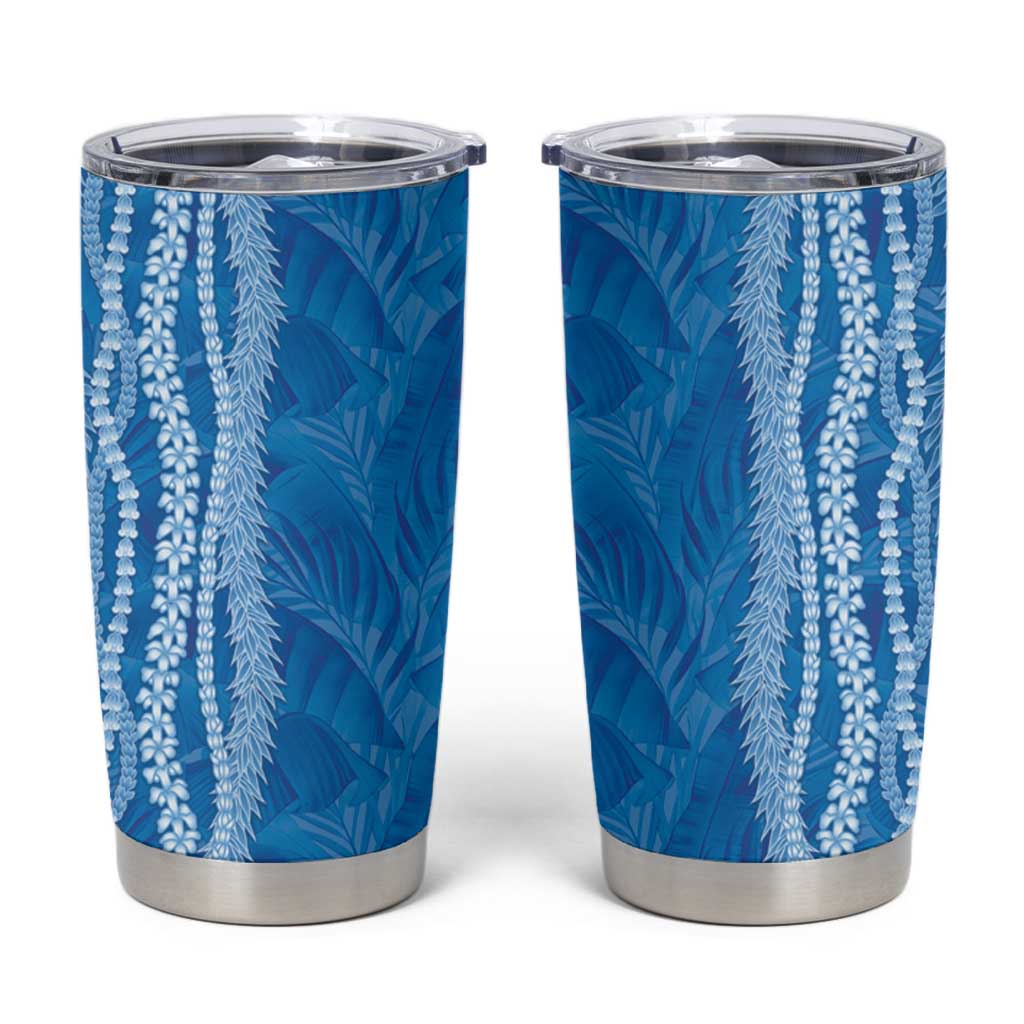 Hawaii Prince Kuhio Tumbler Cup Blue Hawaiian Lau Maia With Leis