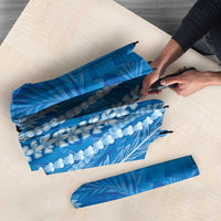 Hawaii Prince Kuhio Umbrella Blue Hawaiian Lau Maia With Leis