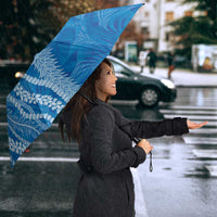 Hawaii Prince Kuhio Umbrella Blue Hawaiian Lau Maia With Leis