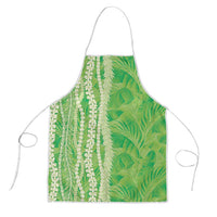 Hawaii Prince Kuhio Apron Lime Green Hawaiian Lau Maia With Leis