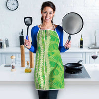 Hawaii Prince Kuhio Apron Lime Green Hawaiian Lau Maia With Leis