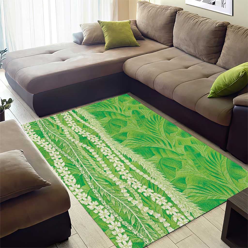 Hawaii Prince Kuhio Area Rug Lime Green Hawaiian Lau Maia With Leis