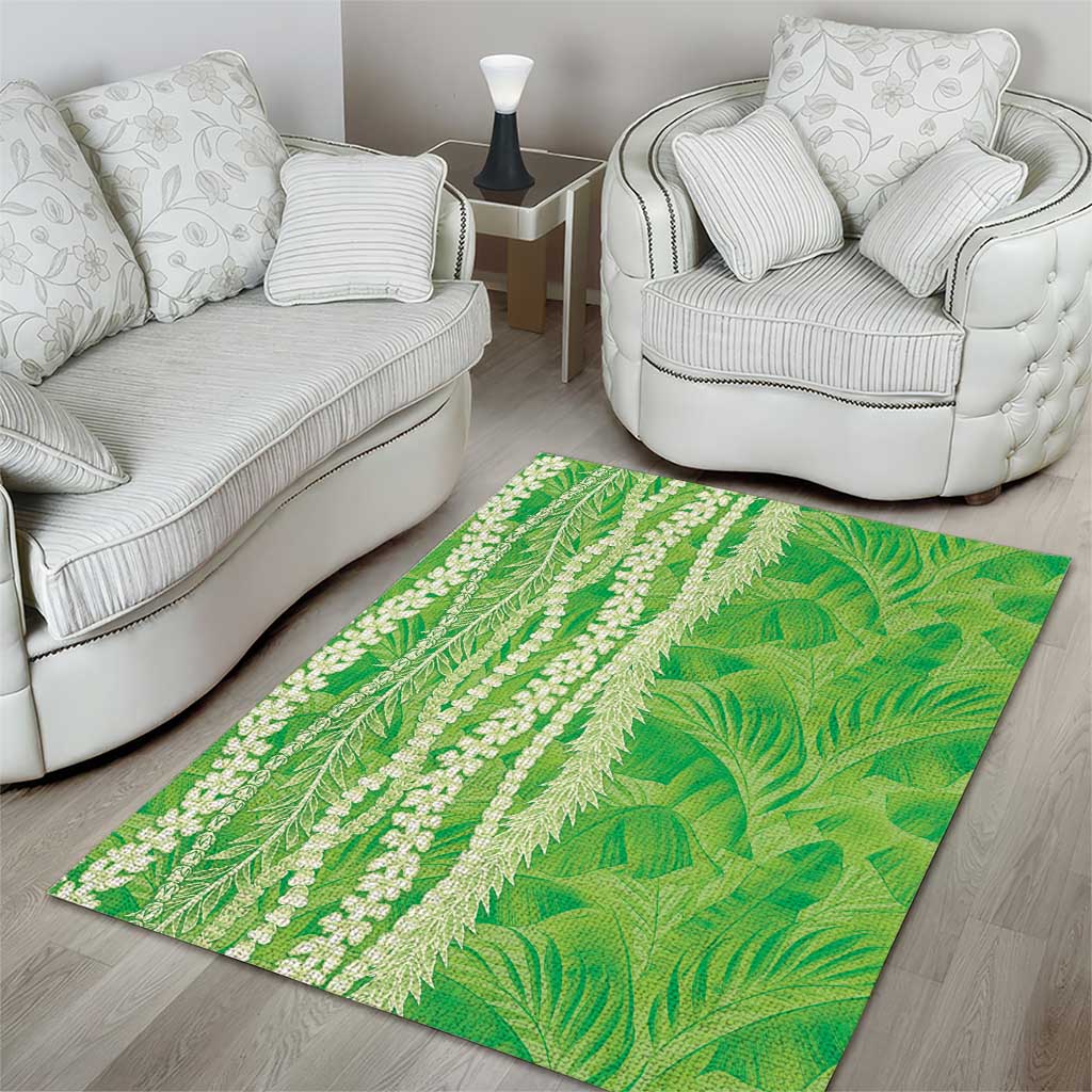 Hawaii Prince Kuhio Area Rug Lime Green Hawaiian Lau Maia With Leis