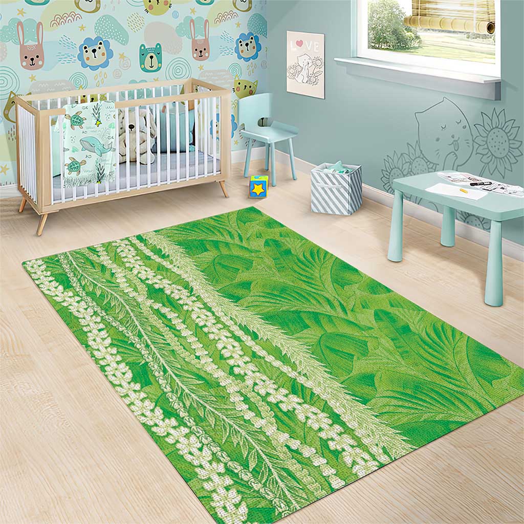 Hawaii Prince Kuhio Area Rug Lime Green Hawaiian Lau Maia With Leis
