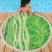 Hawaii Prince Kuhio Beach Blanket Lime Green Hawaiian Lau Maia With Leis