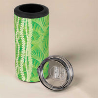 Hawaii Prince Kuhio 4 in 1 Can Cooler Tumbler Lime Green Hawaiian Lau Maia With Leis