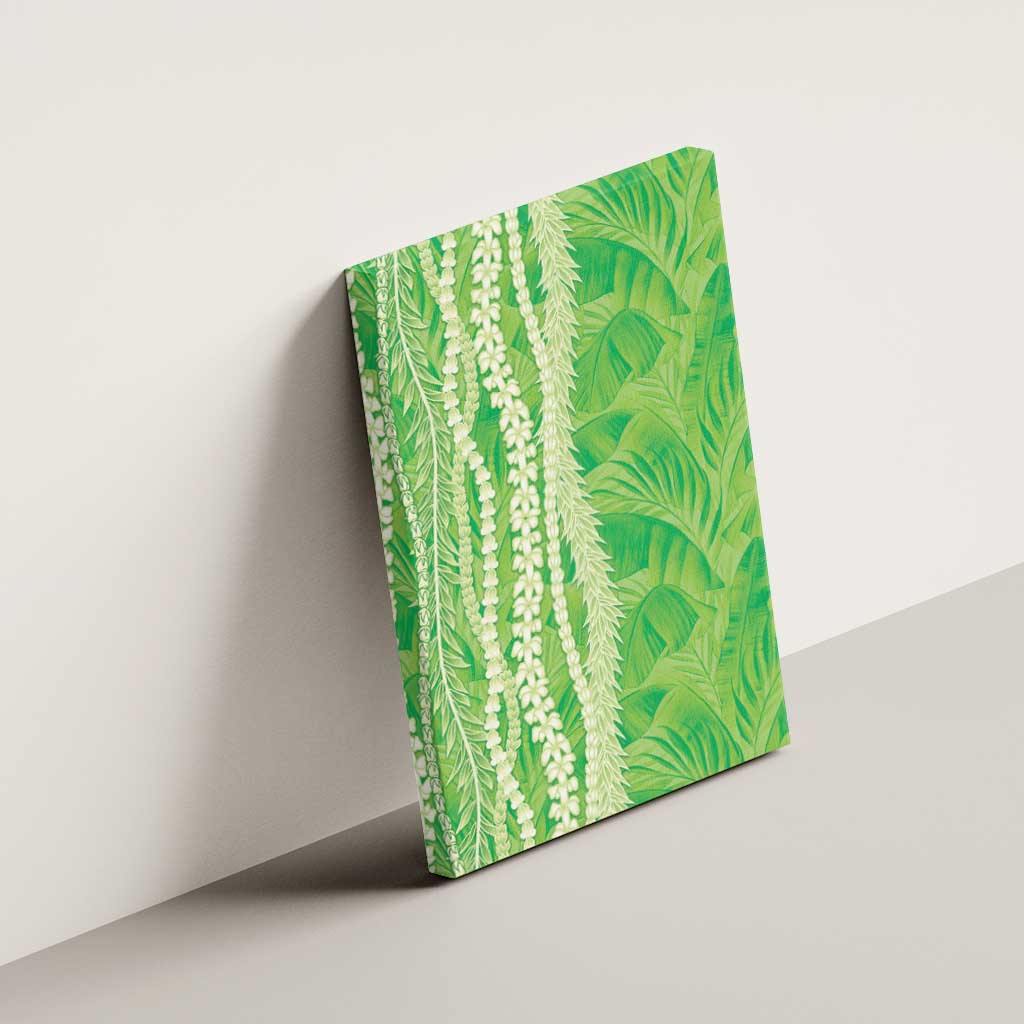 Hawaii Prince Kuhio Canvas Wall Art Lime Green Hawaiian Lau Maia With Leis