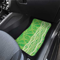 Hawaii Prince Kuhio Car Mats Lime Green Hawaiian Lau Maia With Leis