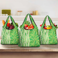 Hawaii Prince Kuhio Grocery Bag Lime Green Hawaiian Lau Maia With Leis