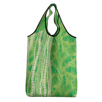 Hawaii Prince Kuhio Grocery Bag Lime Green Hawaiian Lau Maia With Leis