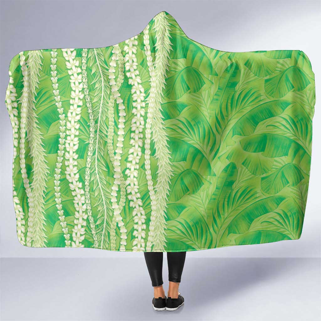 Hawaii Prince Kuhio Hooded Blanket Lime Green Hawaiian Lau Maia With Leis