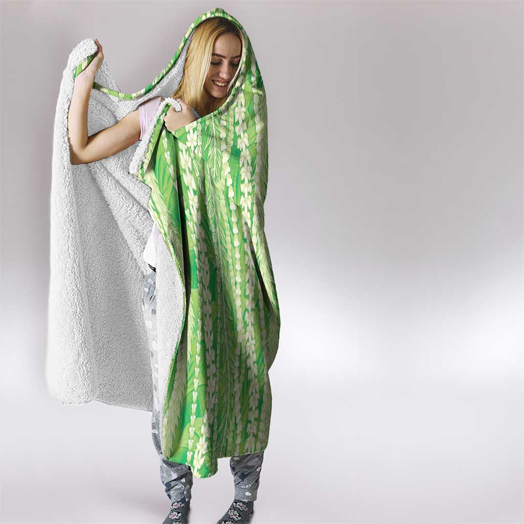 Hawaii Prince Kuhio Hooded Blanket Lime Green Hawaiian Lau Maia With Leis