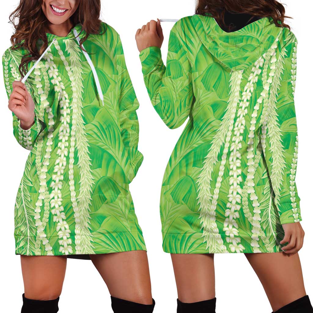 Hawaii Prince Kuhio Hoodie Dress Lime Green Hawaiian Lau Maia With Leis