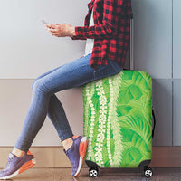 Hawaii Prince Kuhio Luggage Cover Lime Green Hawaiian Lau Maia With Leis