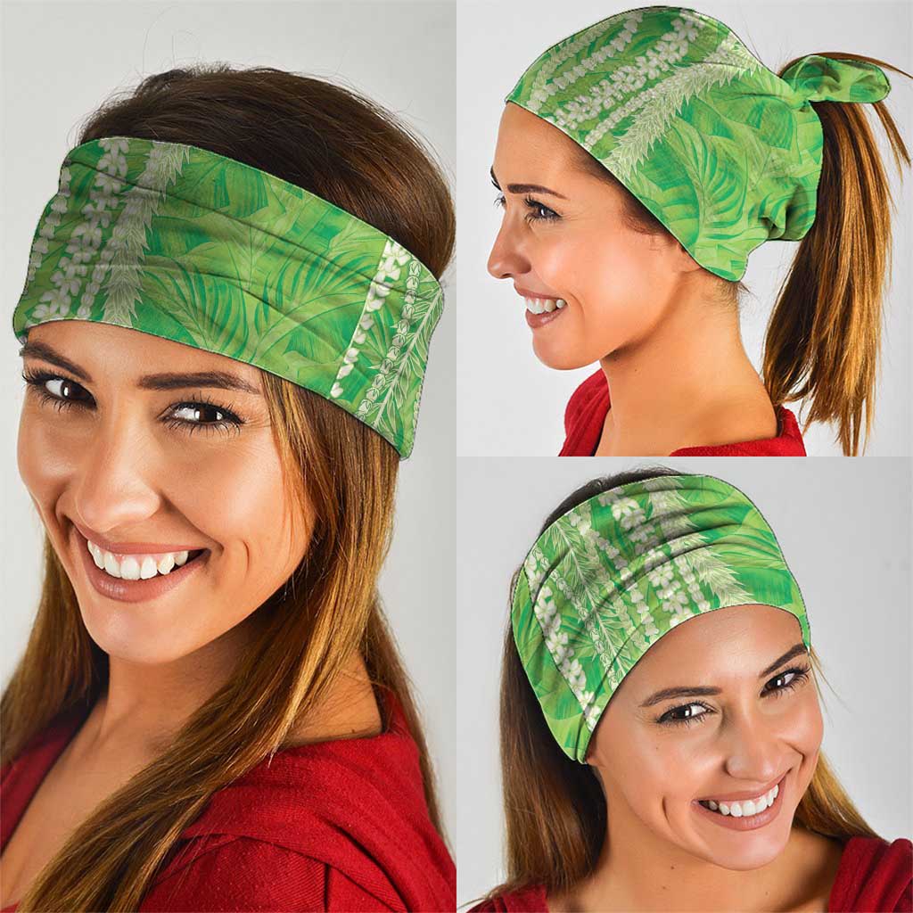 Hawaii Prince Kuhio Neck Gaiter Lime Green Hawaiian Lau Maia With Leis