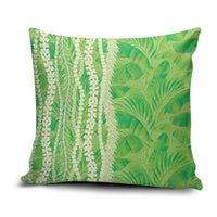 Hawaii Prince Kuhio Pillow Cover Lime Green Hawaiian Lau Maia With Leis