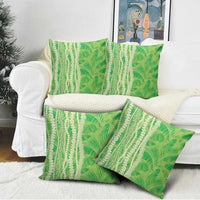 Hawaii Prince Kuhio Pillow Cover Lime Green Hawaiian Lau Maia With Leis