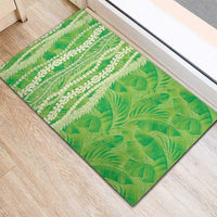 Hawaii Prince Kuhio Rubber Doormat Lime Green Hawaiian Lau Maia With Leis