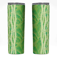 Hawaii Prince Kuhio Skinny Tumbler Lime Green Hawaiian Lau Maia With Leis